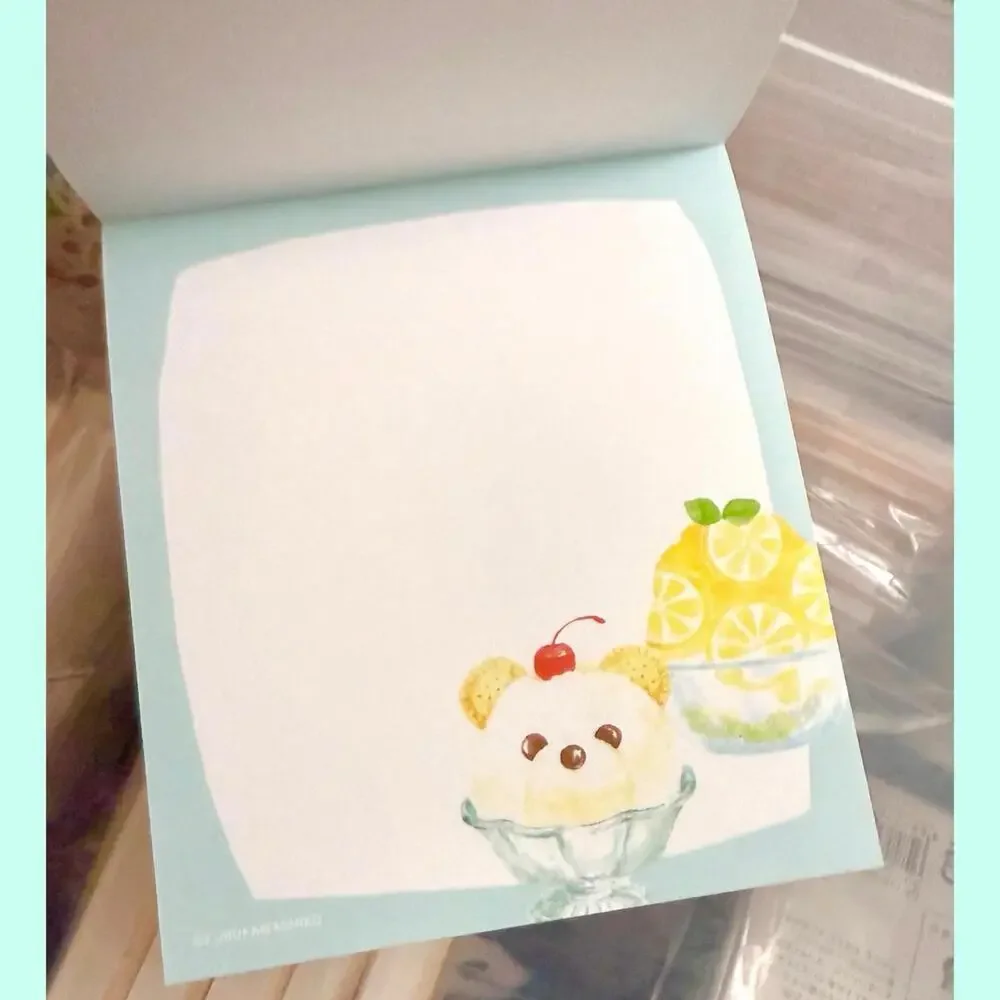 Furukawashiko Memo Pad - Strawberry Shaved Ice, Japanese Summer Treats Dessert